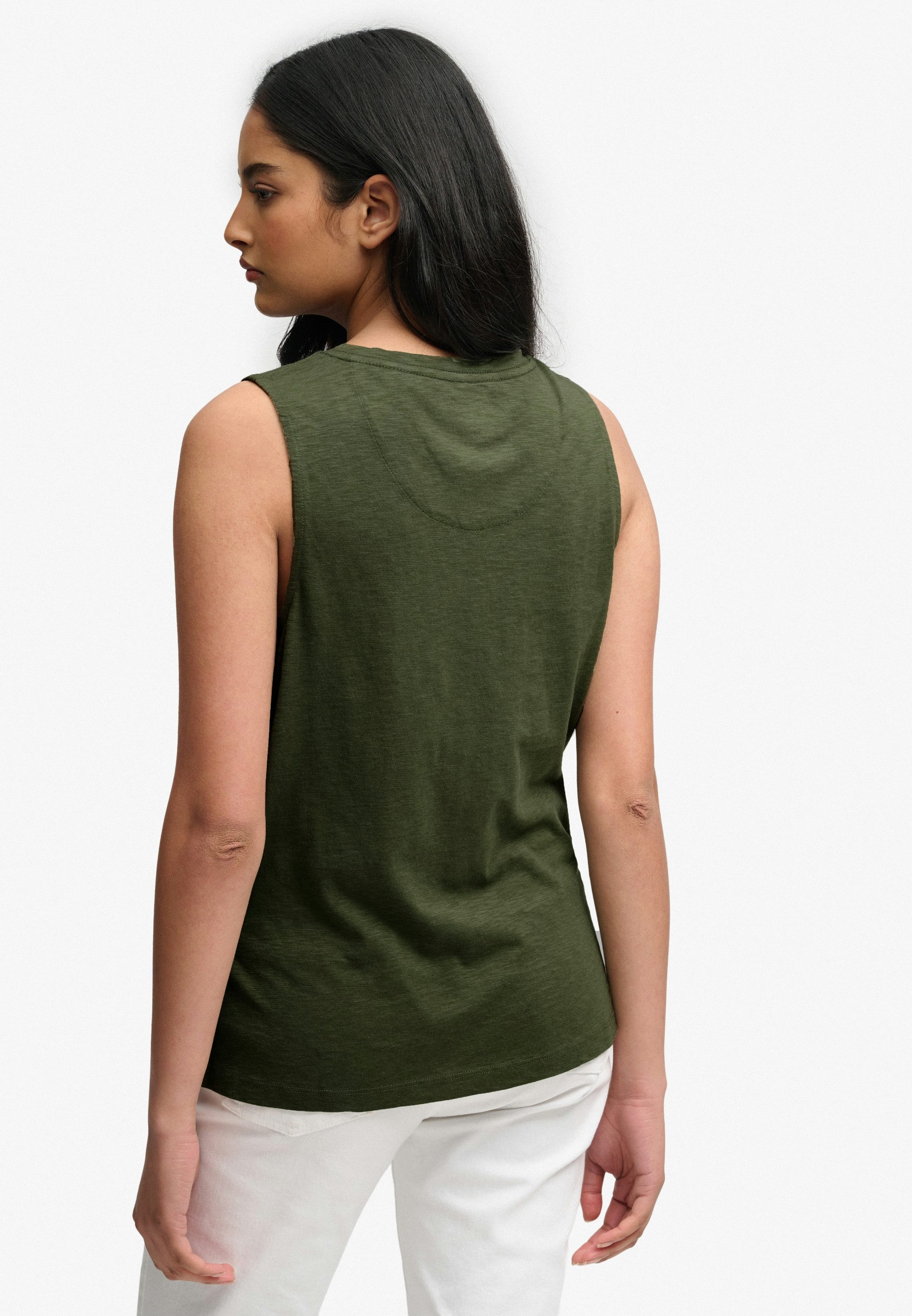 Superdry Tanktop SCOOP NECK TANK Baumwollmischung, regular fit