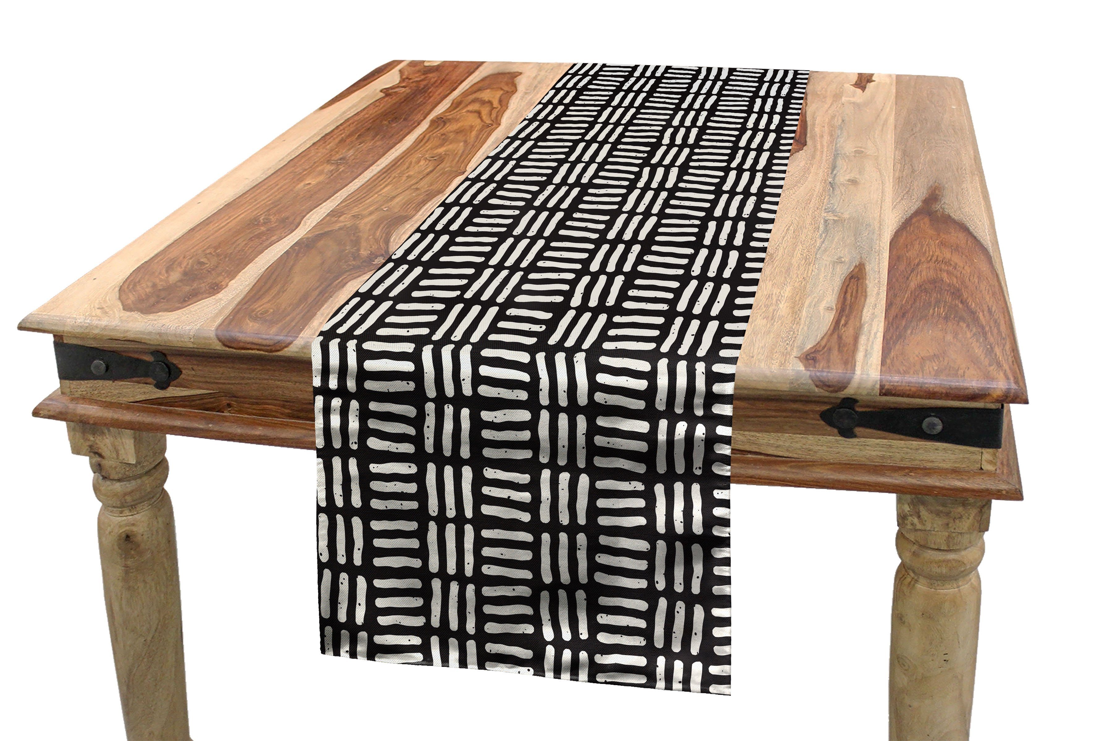 Küche Abstrakt Tischläufer Tischläufer, Rechteckiger Abakuhaus Dekorativer Kunst-Art-Streifen Moderne Esszimmer