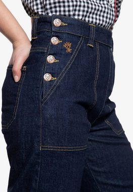 QueenKerosin Straight-Jeans im Vintage High Waist Fit
