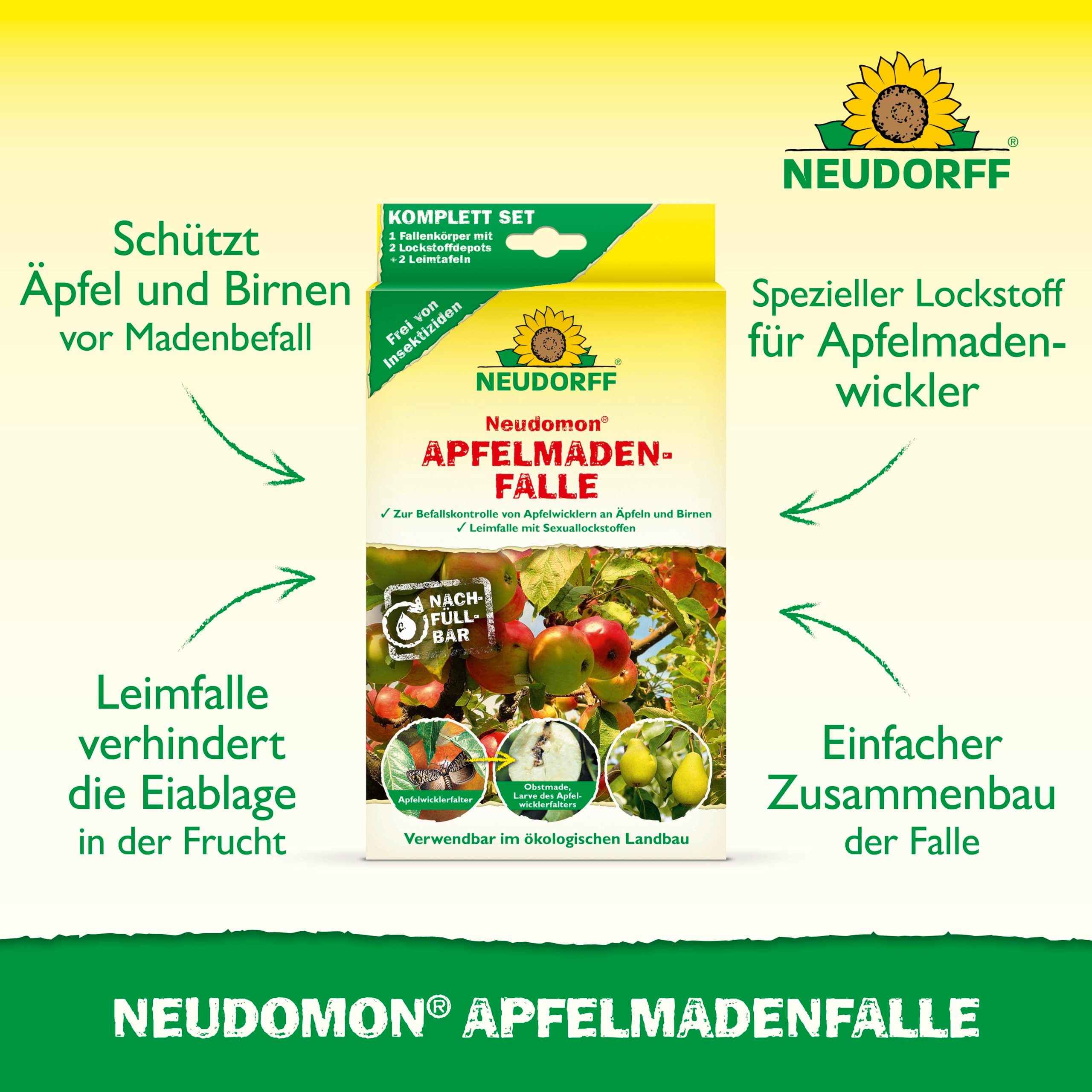 Neudorff Klebefalle Neudomon ApfelmadenFalle 1 Stk., schützt Äpfel und Birnen vor Madenbefall