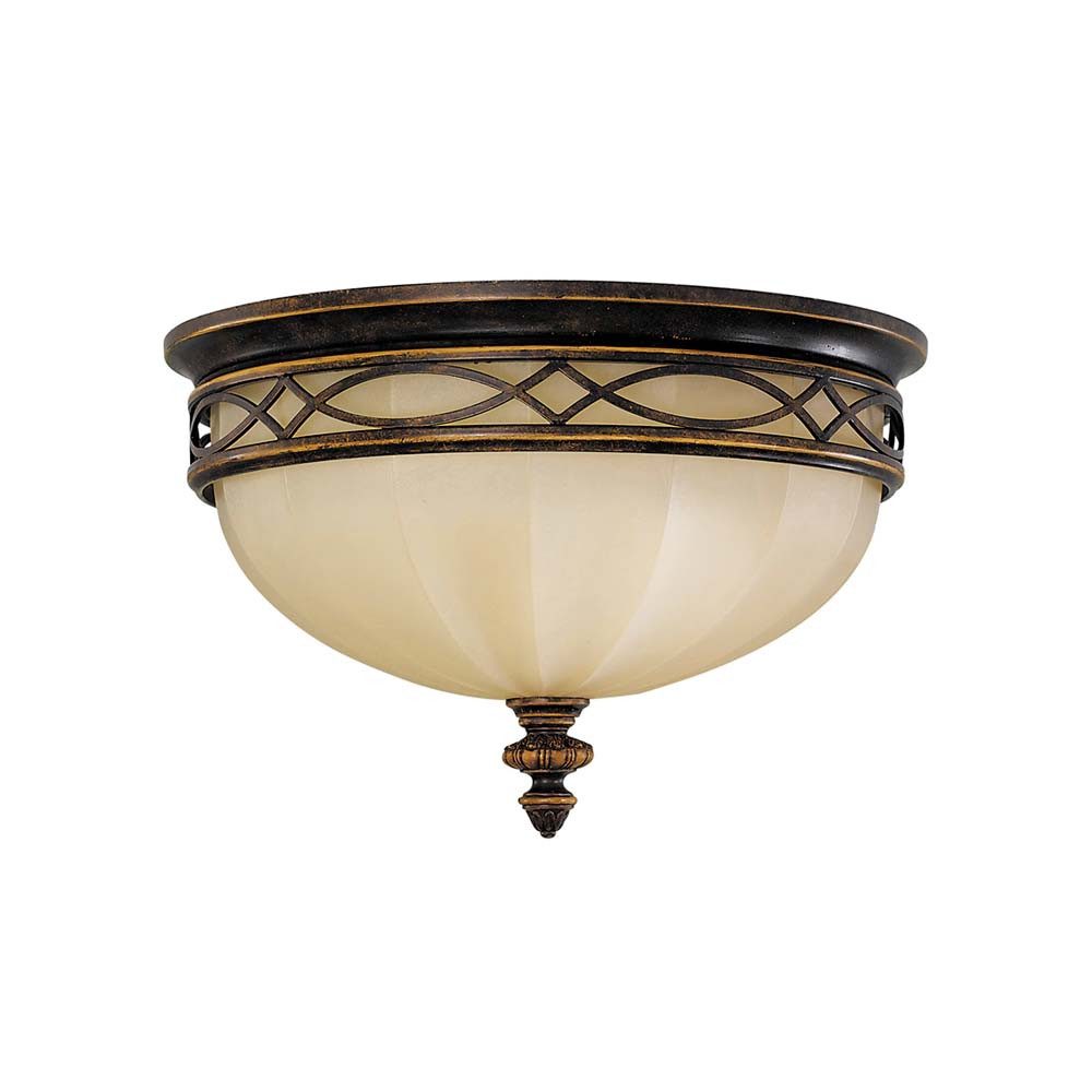 Elstead LIGHTING Deckenleuchte, Leuchtmittel nicht inklusive, Deckenleuchte Wohnzimmerleuchte Vintage-Stil Stahl Nussbaum D