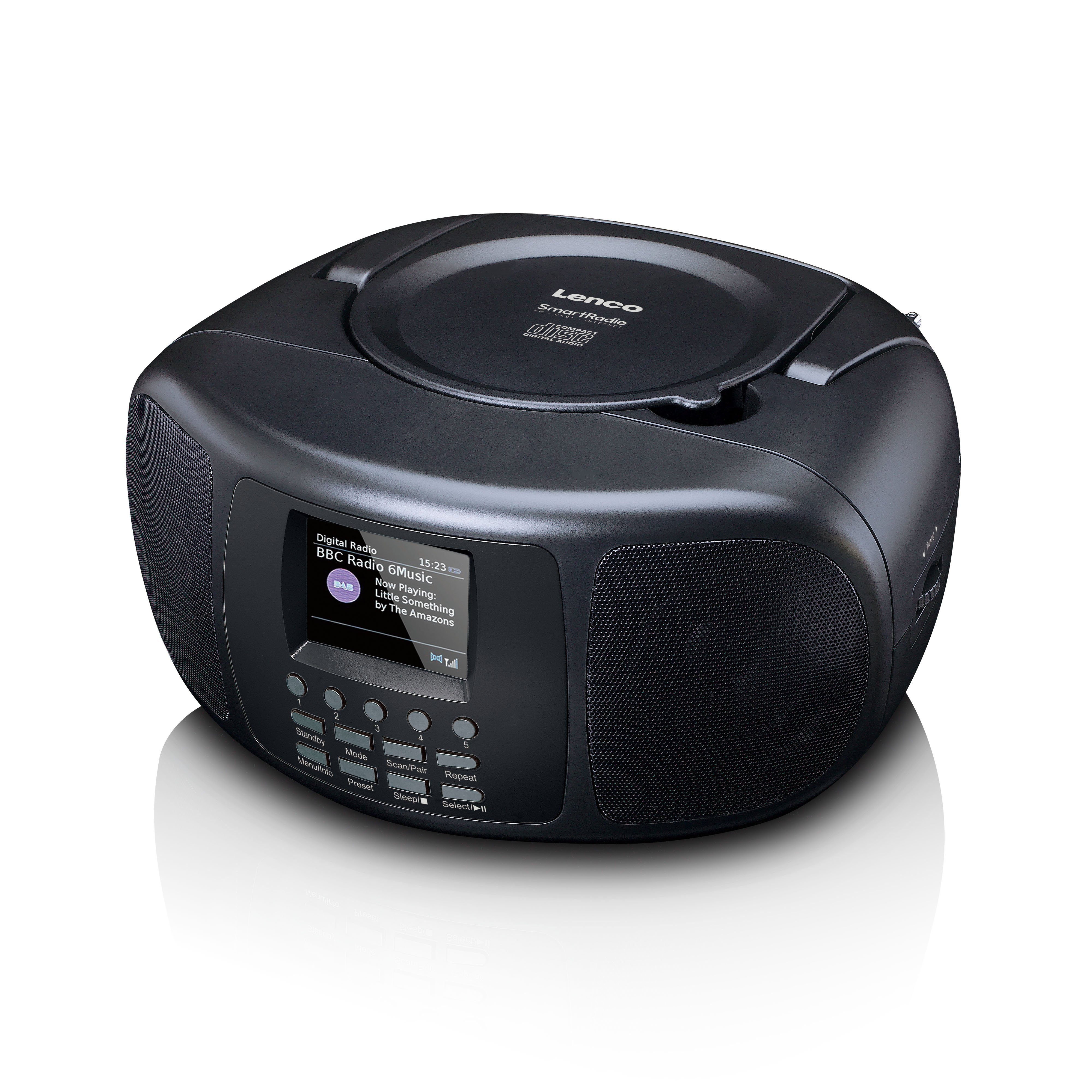 Lenco SCD-6000BK Internet-Radio (LCD-Display, weltweiter Empfang mit Bluetooth®, Stereo-Sound/Equalizer)
