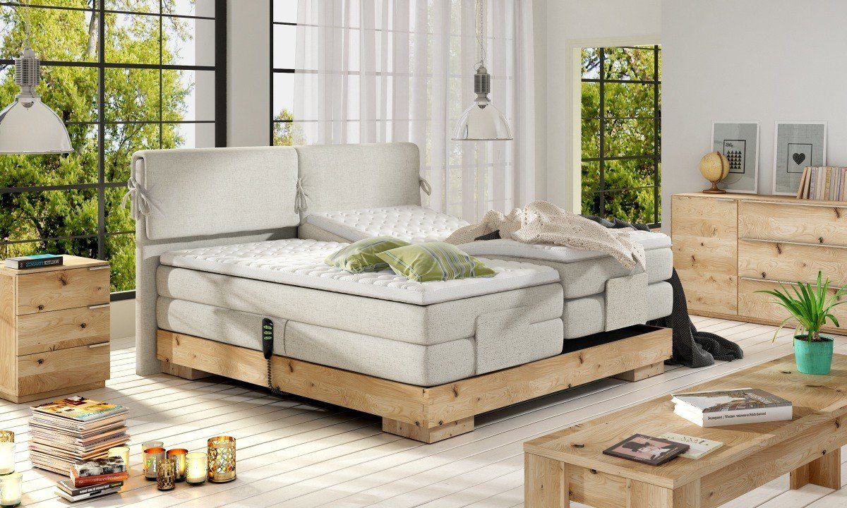 Sofa Dreams Boxspringbett Orio, Webstoff, Liegefläche mit cm, Topper, verstellbarer elektrisch 140 mit x 200