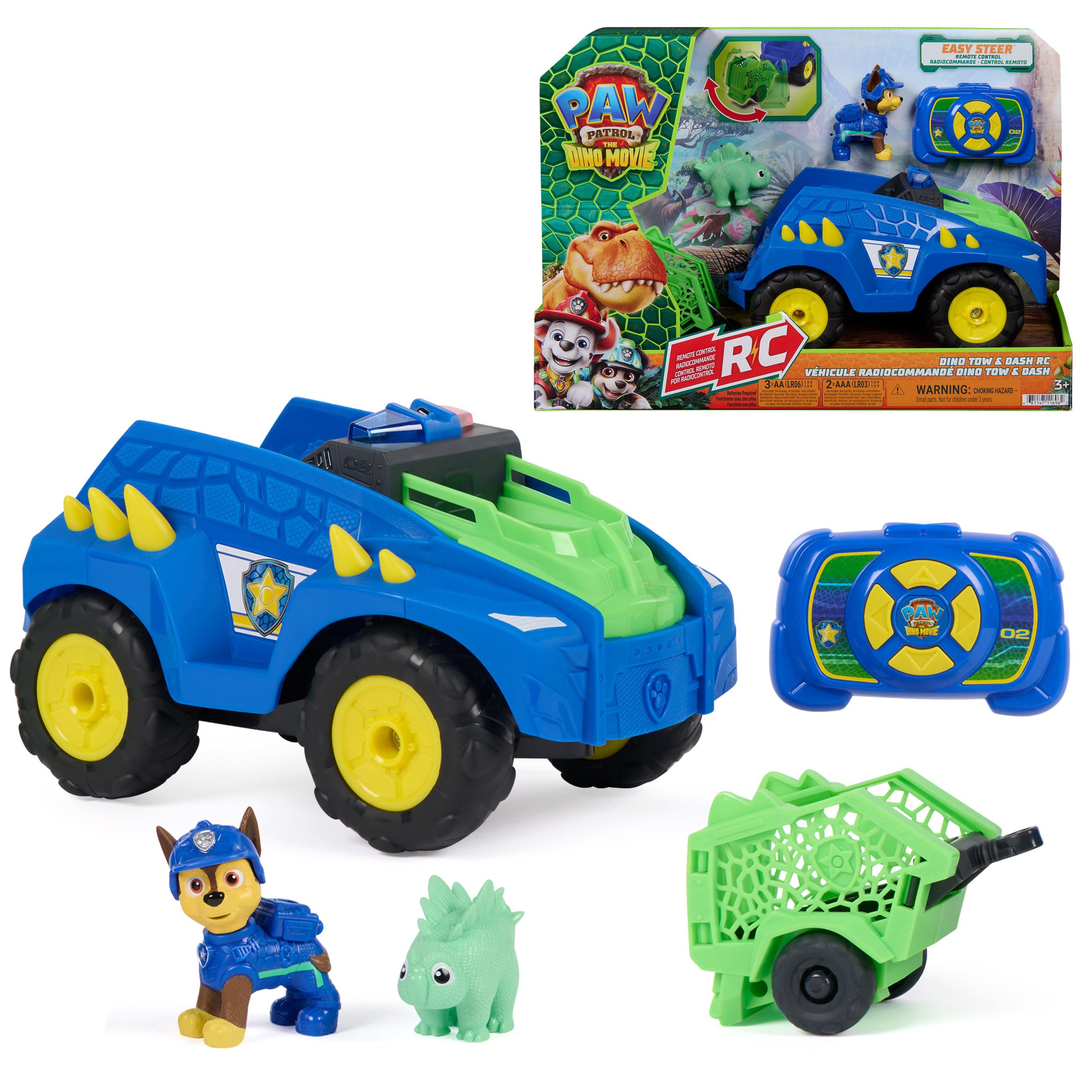 Spin Master RC-Auto PAW Patrol: Der Dino Film, Chase ferngesteuertes Dino Rettungsfahrzeug
