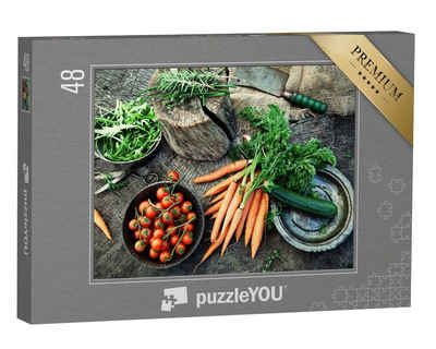 puzzleYOU Puzzle Frisches Gemüse aus dem Garten, 48 Puzzleteile, puzzleYOU-Kollektionen Gemüse, Puzzle-Neuheiten