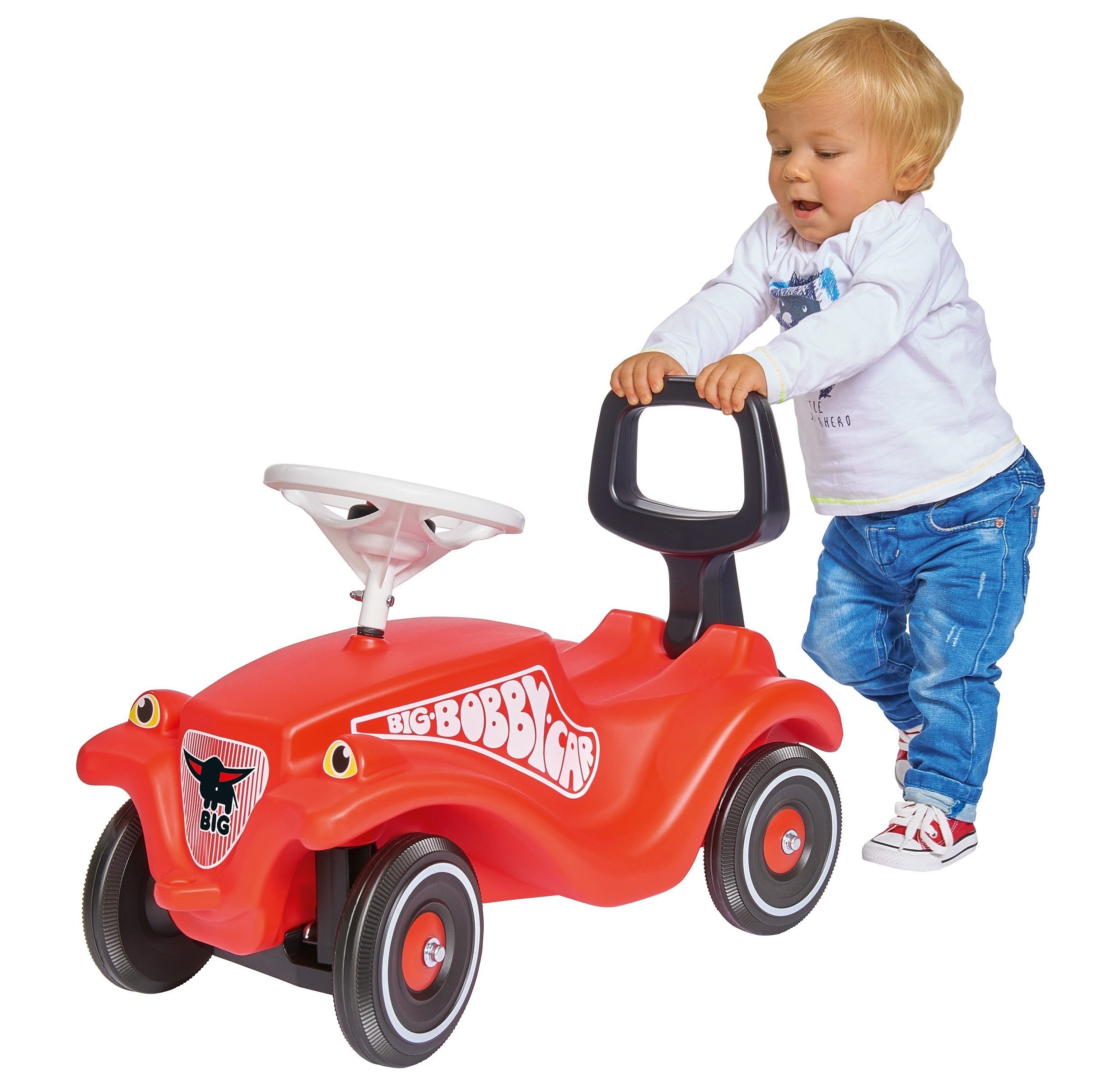 BIG Kinderfahrzeug Lauflernhilfe BIG Bobby Car Walker 2in1 Zubehör, 2in1 Rückenlehne & Lauflernhilfe, Made in Germany