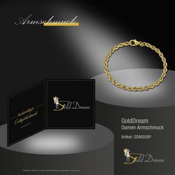 GoldDream Goldarmband GoldDream 19cm Armband Kordel glanz (Armband), Damen Armband (Kordel hohl) ca. 19cm, 333 Gelbgold - 8 Karat, Farbe: g