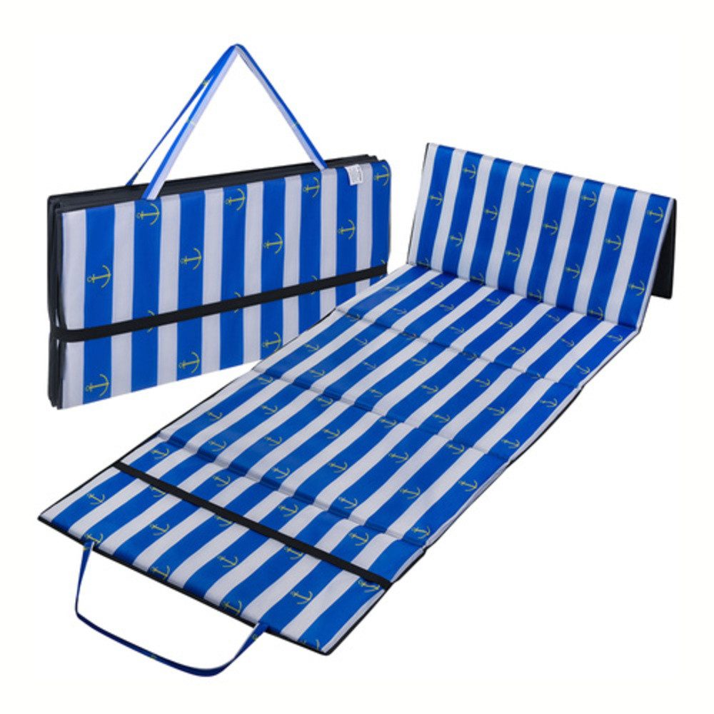 Trizand Strandmuschel Strandmatte Badematte, Personen: 1 (Spar-Set, 1 tlg., faltbar), wasserdichte Unterseite schützt Sie beim Entspannen