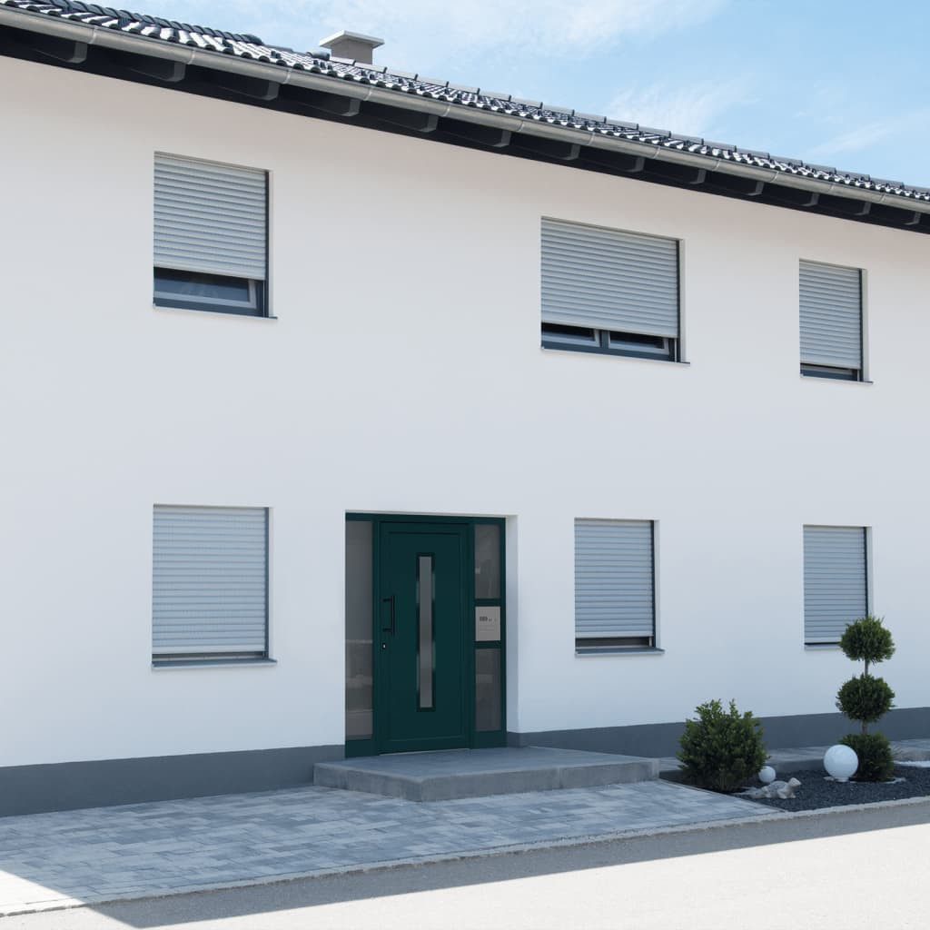 vidaXL Haustür Haustür Hauseingangstür Anthrazit 108x208 cm PVC Glas-Element Linkshän