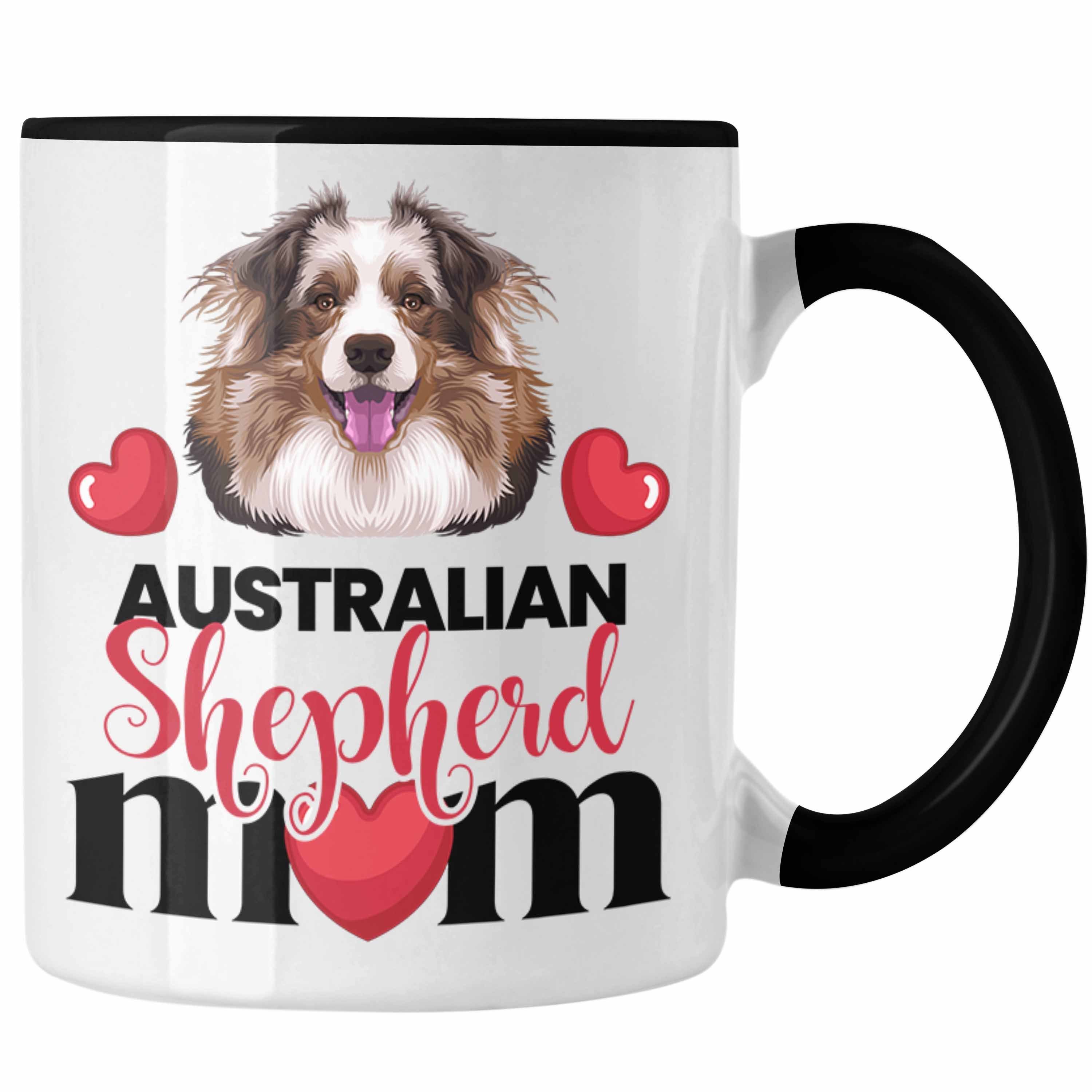 Trendation Tasse Australian Shepherd Besitzer Mom Mama Tasse Geschenk Lustiger Spruch G Schwarz