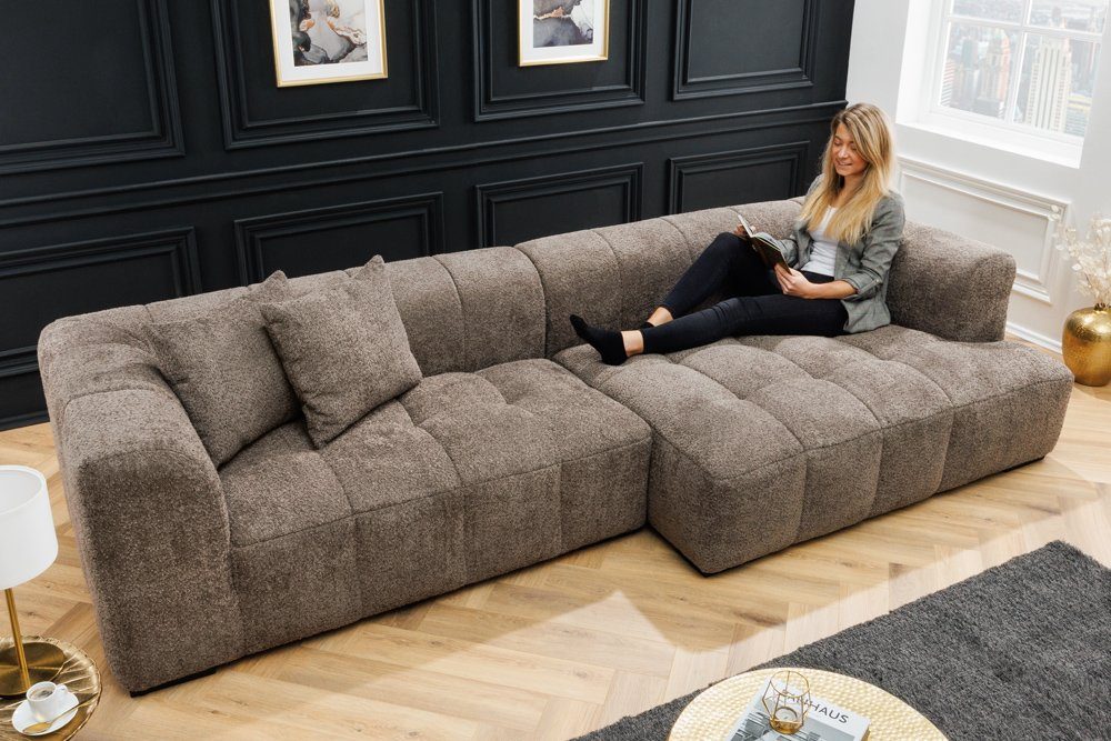 riessambiente Ecksofa ZERO GRAVITY 305cm taupe, Einzelartikel 1 Teile