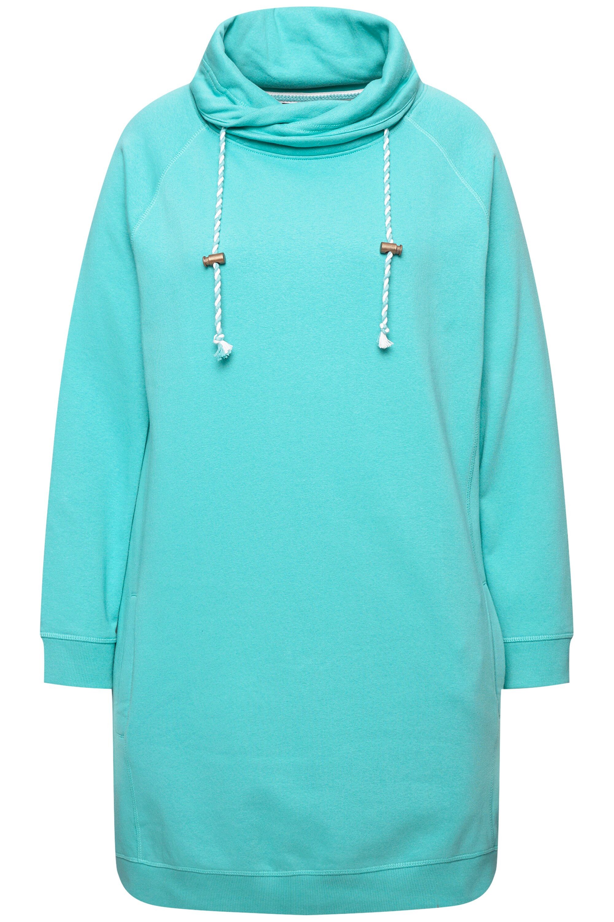 Ulla Popken Jerseykleid Sweatkleid Stehkragen Langarm günstig online kaufen