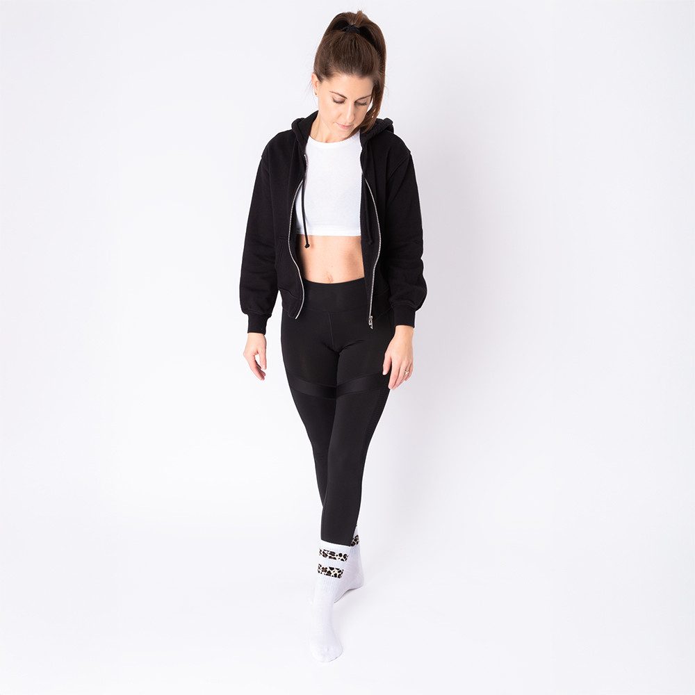 OCCULTO Tennissocken Damen Leoparden Muster Tennis Socken 6er Pack (Modell: Nala) (6-Paar)