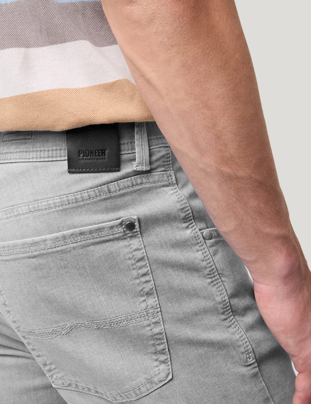 Pioneer Authentic Jeans 5-Pocket-Jeans PIONEER RANDO light grey stonewash 16801 6521.9841 - MEGAFLEX – Bild 4 von 5