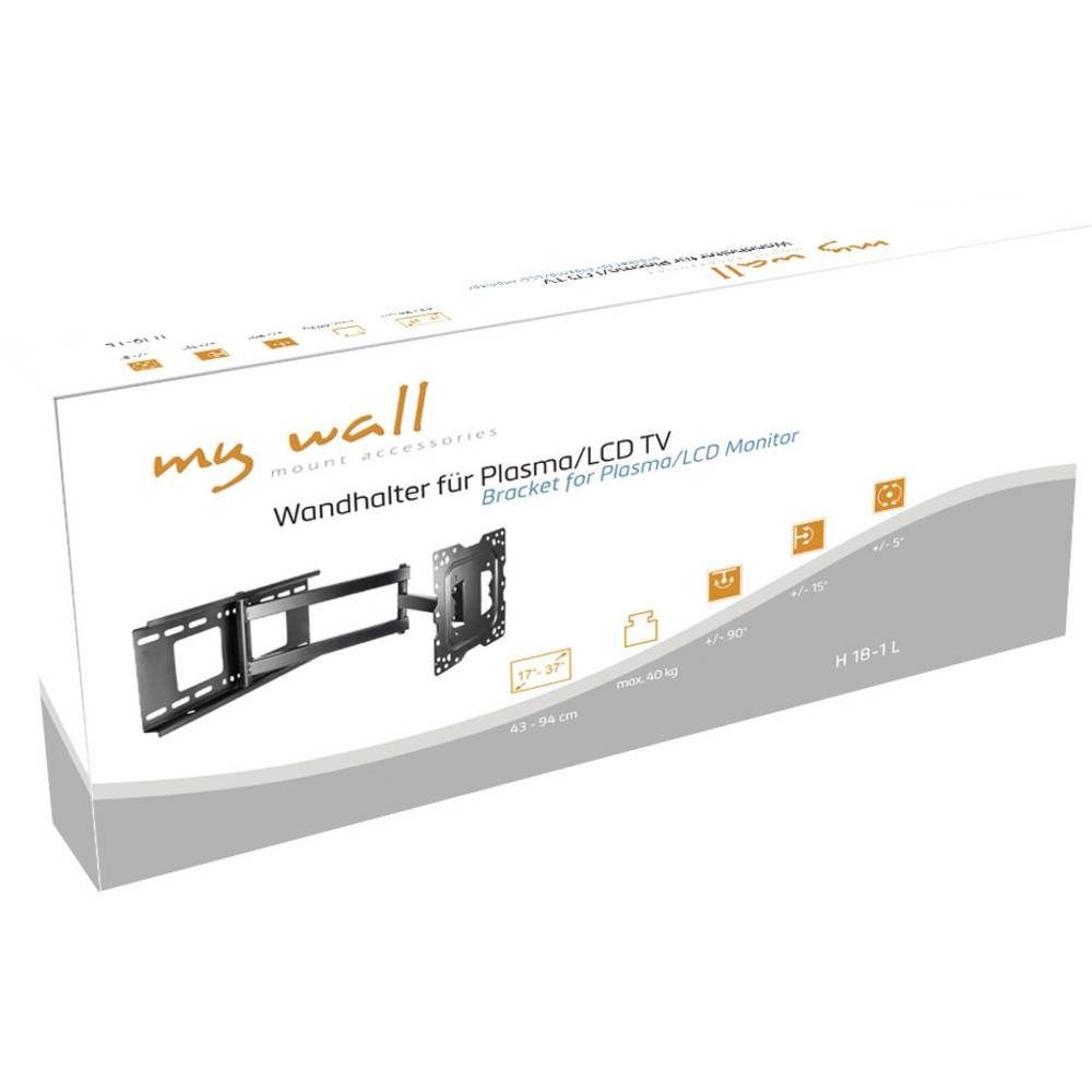 Schwenkbar, 18-1 - TV-Wandhalterung wall L (43 37″ Variabler (Neigbar, - 17″ Wandabstand, my H 94cm Ausziehbar) TV-Wandhalterung,