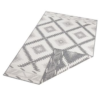 Teppich In- & Outdoor Wendeteppich Malibu Grau Creme, NORTHRUGS, rechteckig, Höhe: 5 mm