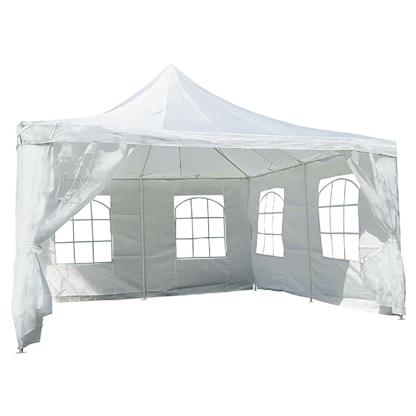 VCM Faltpavillon Festzelt, 4x4 Meter PE wasserdicht creme