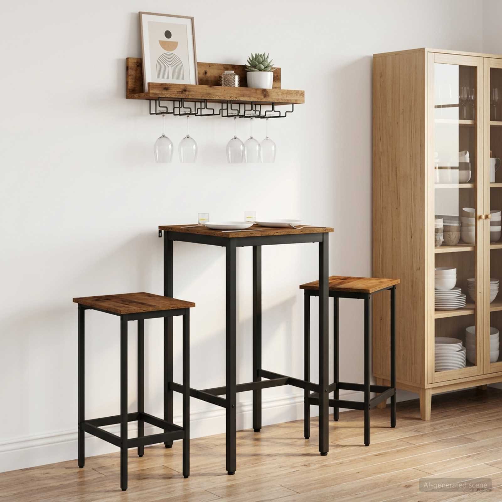 vidaXL Esstisch Bartisch 52 x 52 x 110 cm Holzwerkstoff Altholz Rechtwinklig (1-St)