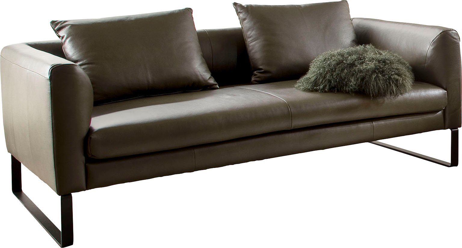 3C Candy 2,5-Sitzer Avola elegantes Leder Sofa mit tollem Sitzkomfort, bequem, tolle Details und hochwertige Verarbeitung