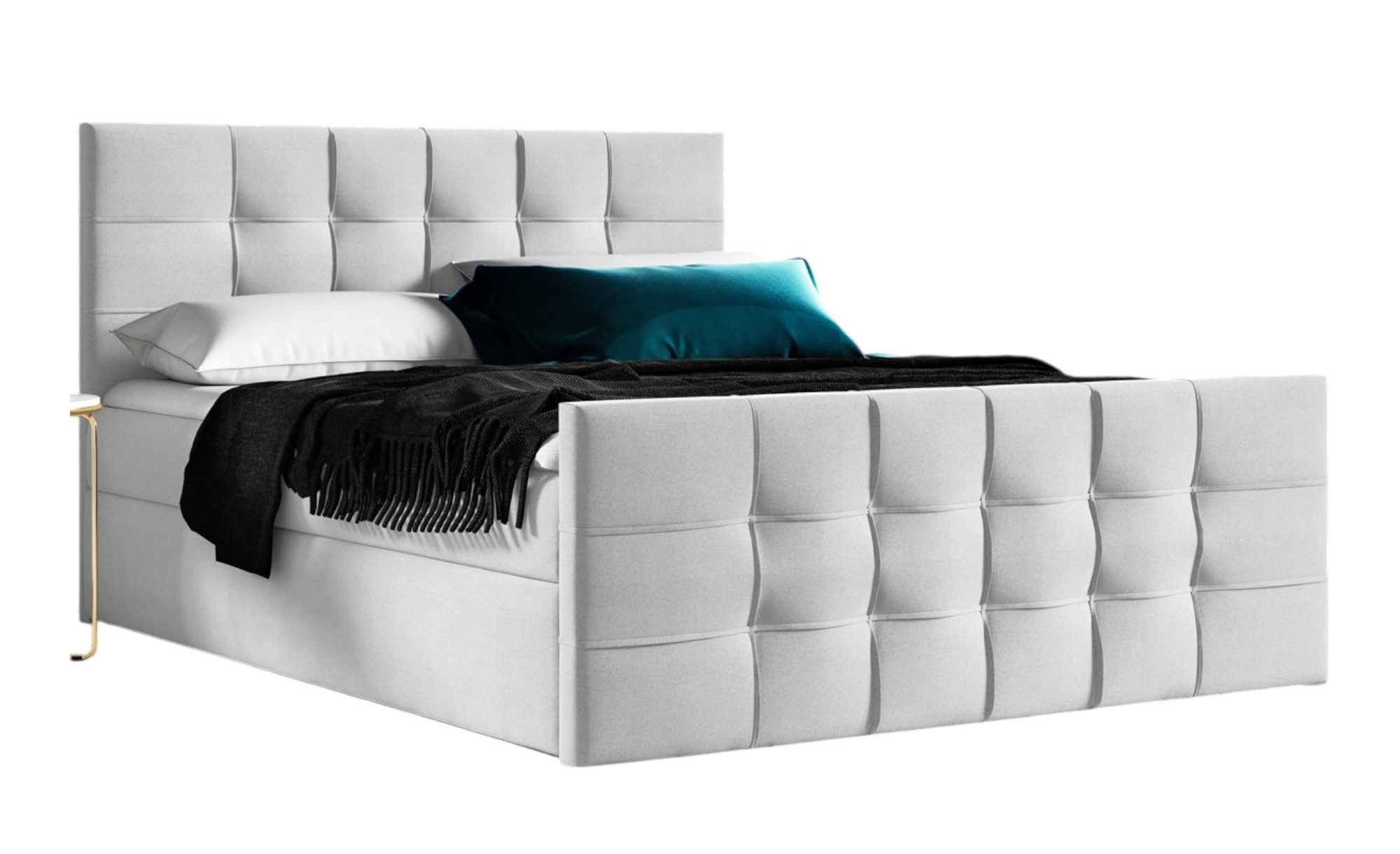 Fun Möbel Boxbett Schlafzimmerbett OVIEDO LUX Überlänge (inkl. Bettkästen, inkl. Kaltschaumtopper), Überlänge (220cm)
