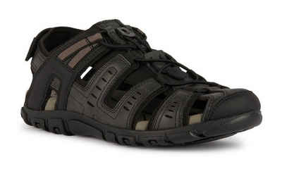 Geox UOMO SANDAL STRADA C Sandale, Sommerschuh, Klettschuh, Outdoorsandale, mit Lederfußbett