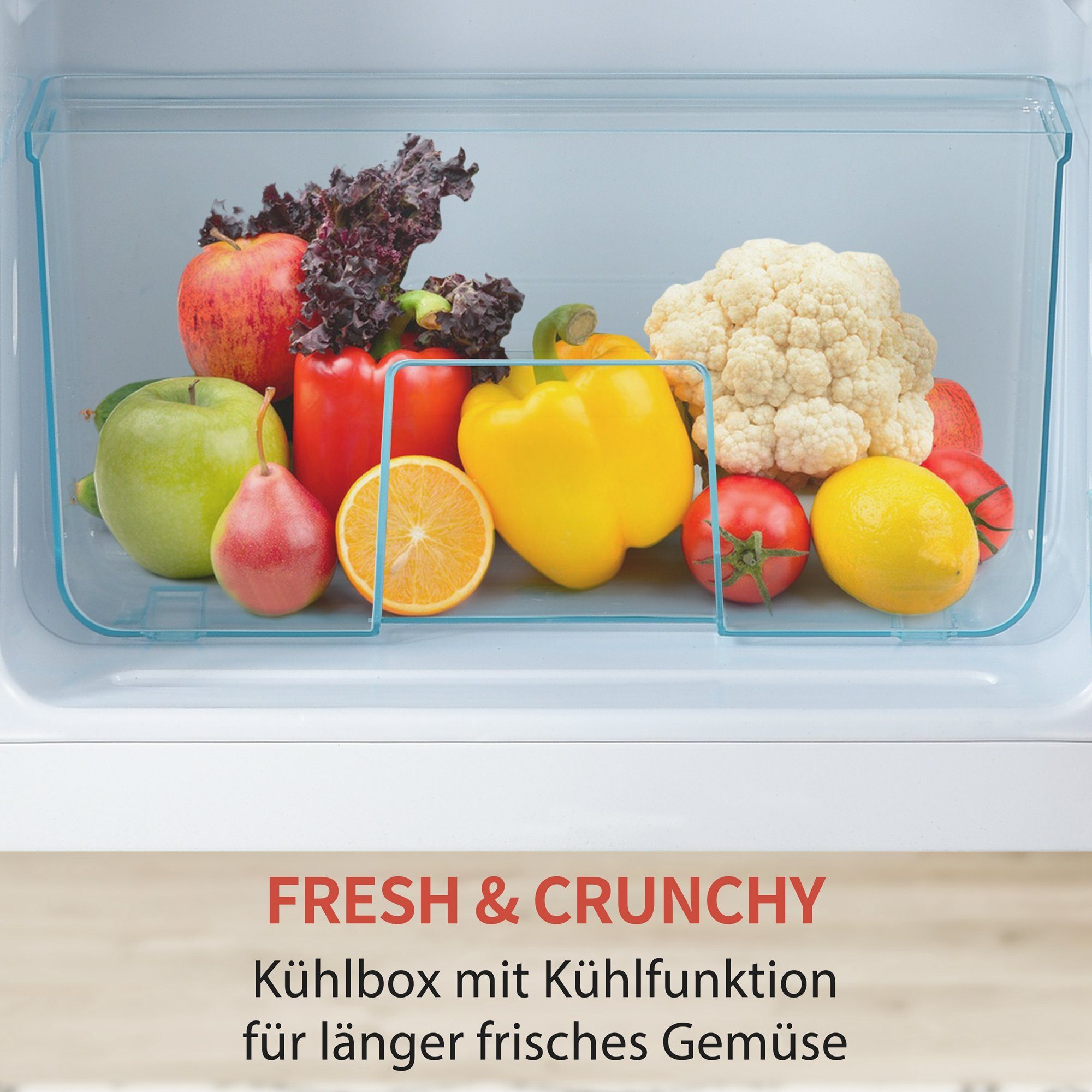 Merax Kühlschrank Retro Kühl-/Gefrierkombination BCD-102, 101 cm hoch, 41 cm breit, 92 Liter, Metall Türgriff, verstellebare Ablage und Füße