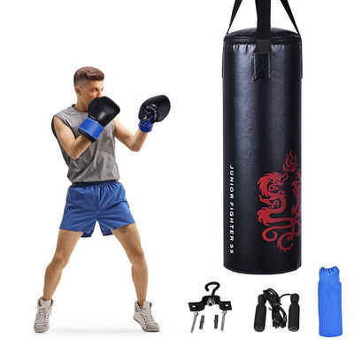 COSTWAY Boxsack Punching Bag, mit Boxhandschuhen