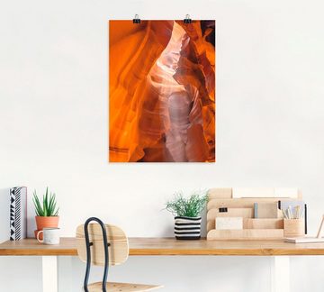 Artland Poster Antelope Canyon, Amerika (1 St), als Leinwandbild, Wandaufkleber oder Poster in versch. Größen