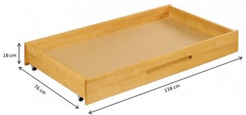 BioKinder - Das gesunde Kinderzimmer Babybett Lina, 70x140 cm mit Bettkasten und Matratze