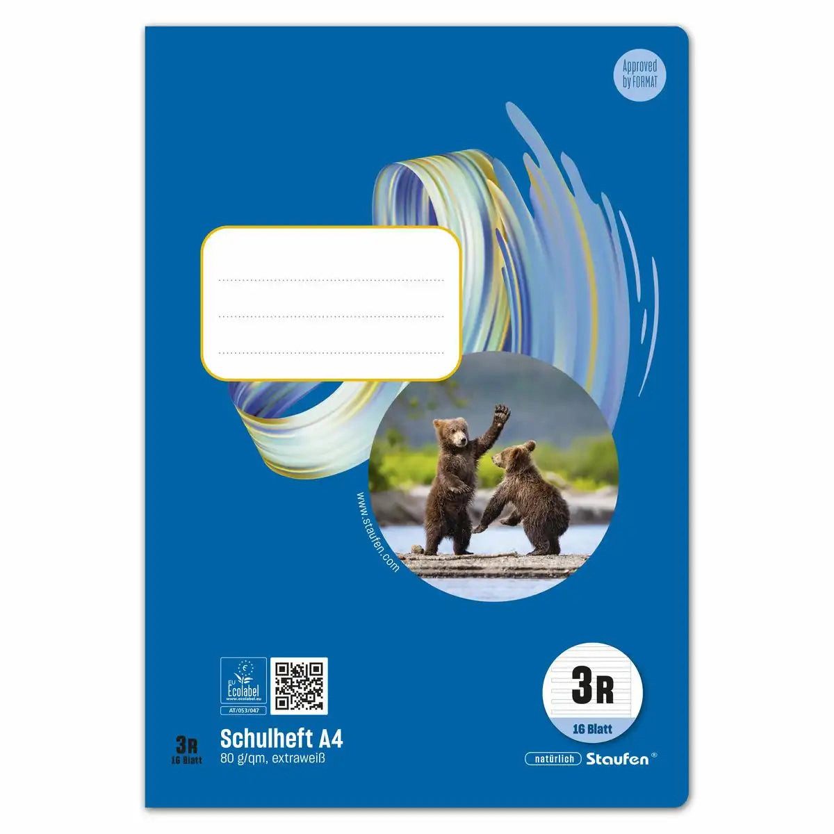Staufen Schulheft Staufen Schulheft Style Lineatur 3R mit weißem Rand 16 Blatt 80g/qm DI