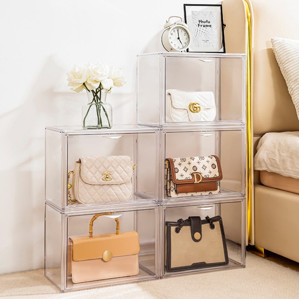 Creliv Vitrine Stapelbar, Transparent Acryl Schaukasten günstig online kaufen