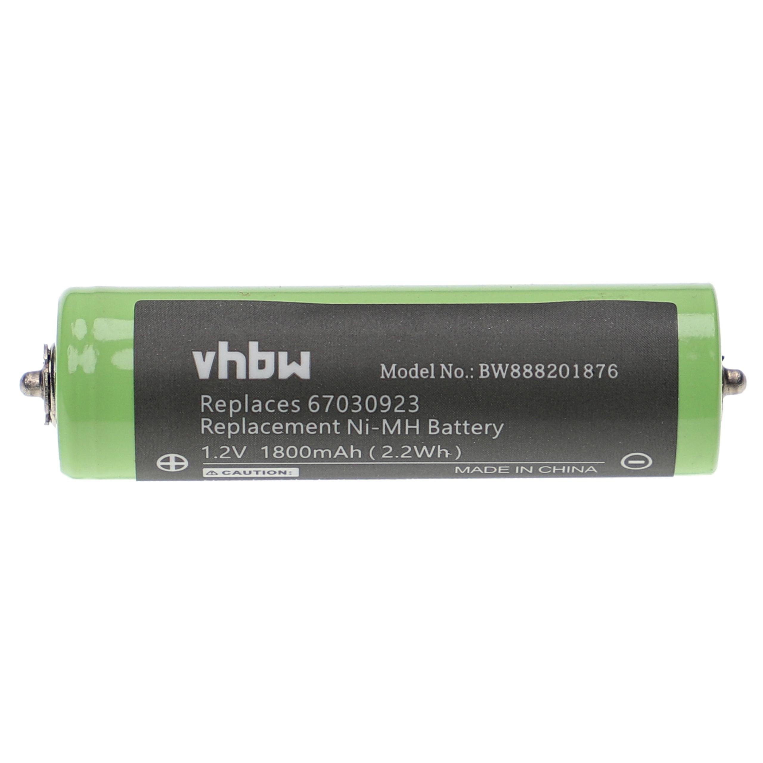 vhbw kompatibel mit Panasonic ES-LC60, ES8196, ES8807, ES8801, ES8992 Akku NiMH 1800 mAh (1,2 V)