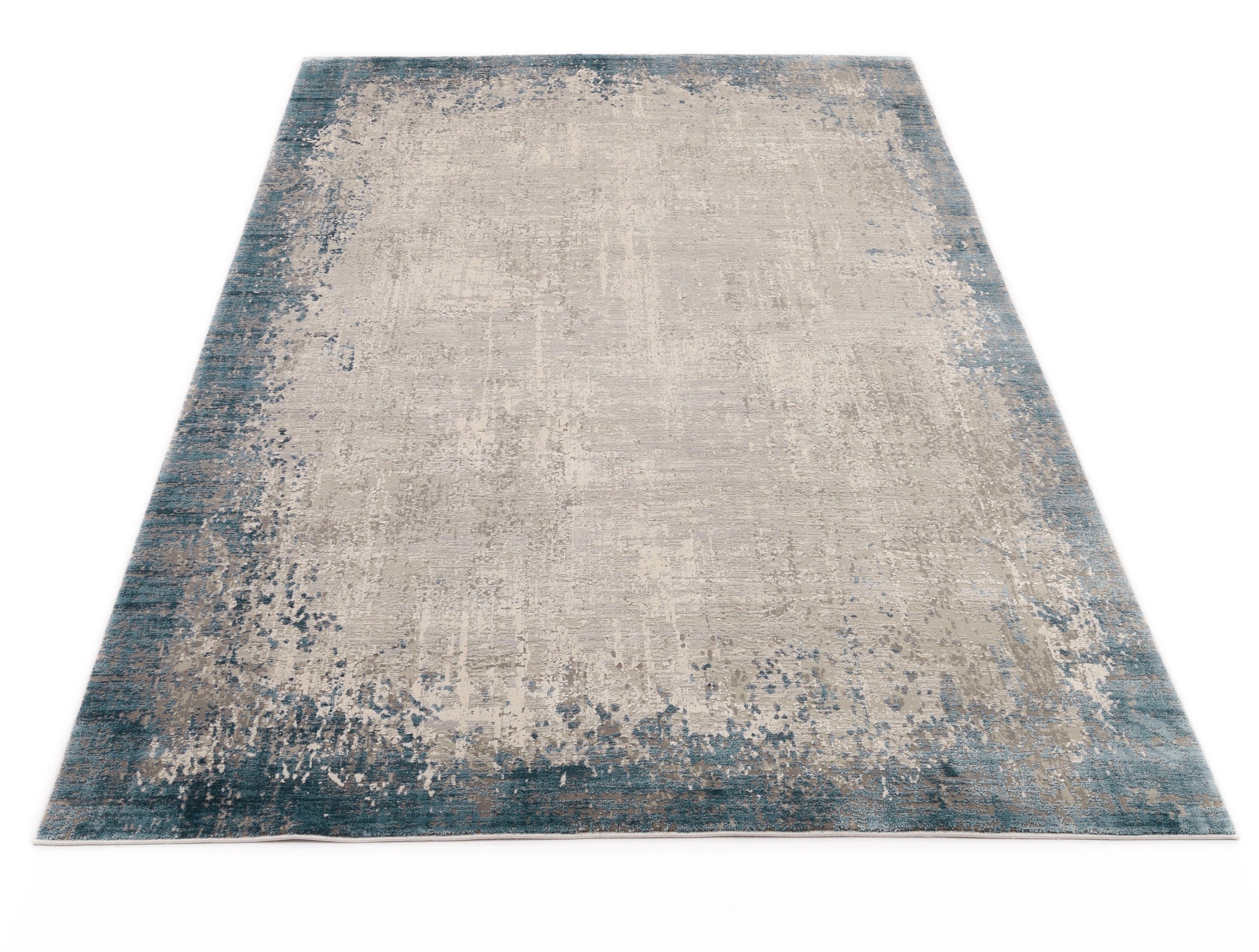 WK WOHNEN Teppich BORDER, rechteckig, Höhe: 8 mm, hochwertiger Viskoseanteil, samtweiche Oberfläche mit 3 D Effekt