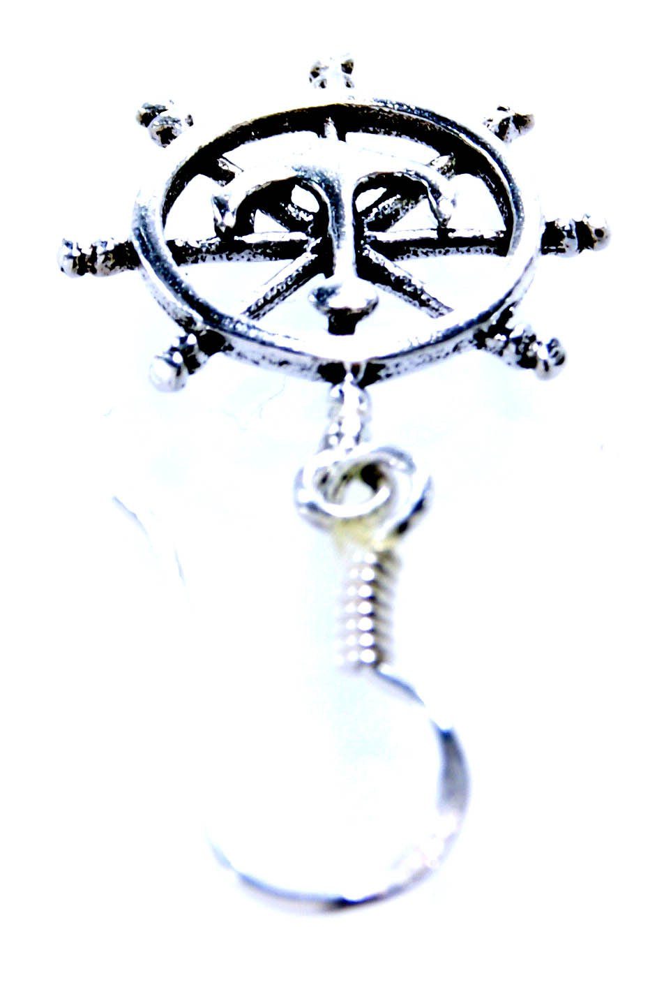 Kiss of Leather Ohrringe Anker Ohrhänger-Set Ohrring 925 Ohrhänger Steuerrad Sterling Silber aus