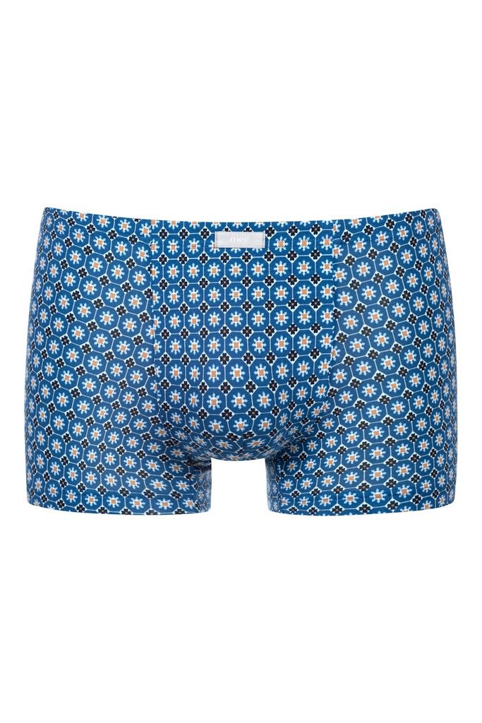 Mey Trunk Shorty Blau mit All-Over-Print günstig online kaufen