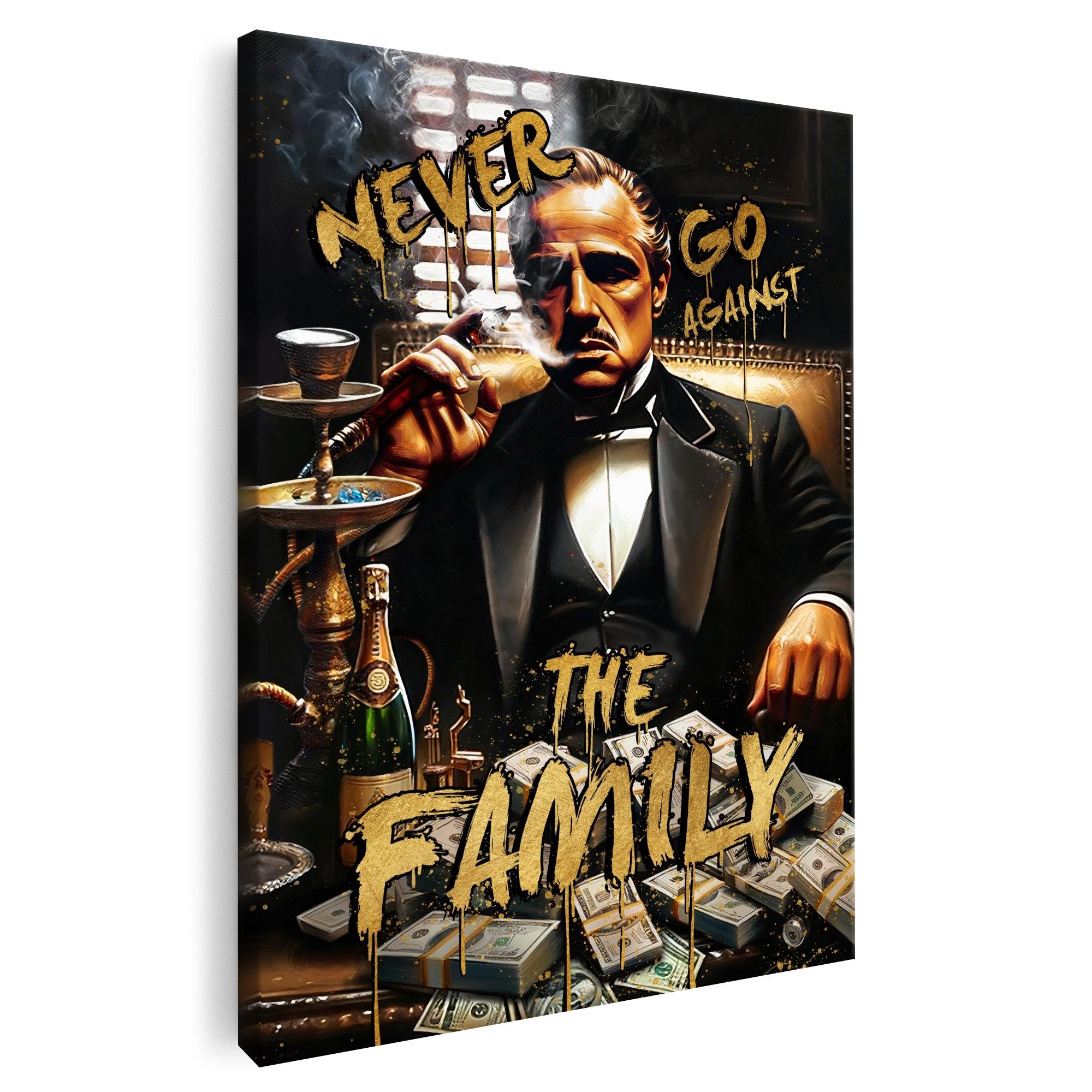 Artmazing Leinwandbild Never Go Against The Family, XXL Leinwand 120x80, Po günstig online kaufen