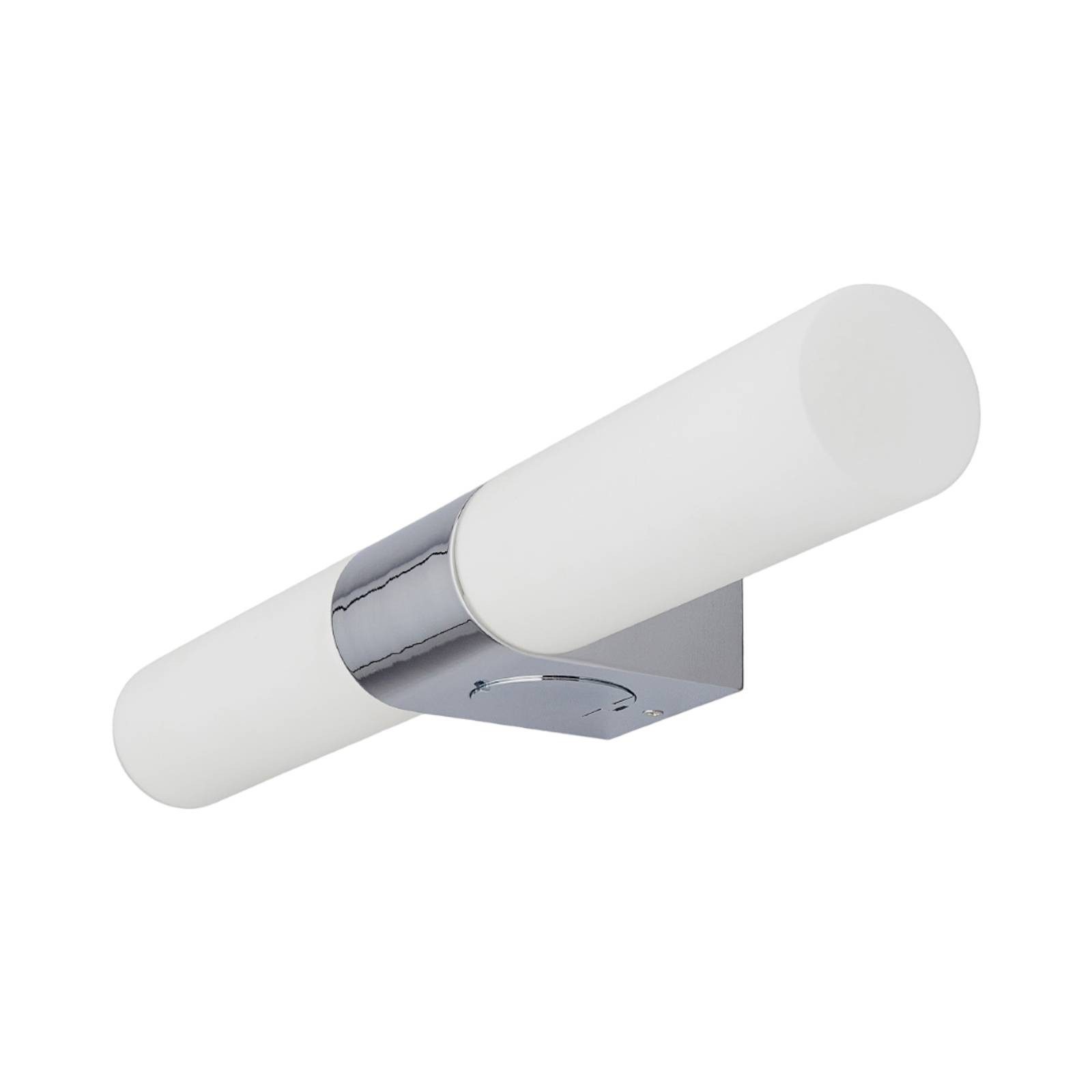 Lindby Wandleuchte Ziva, Metall, Chrom IP44, 2 x 33 W