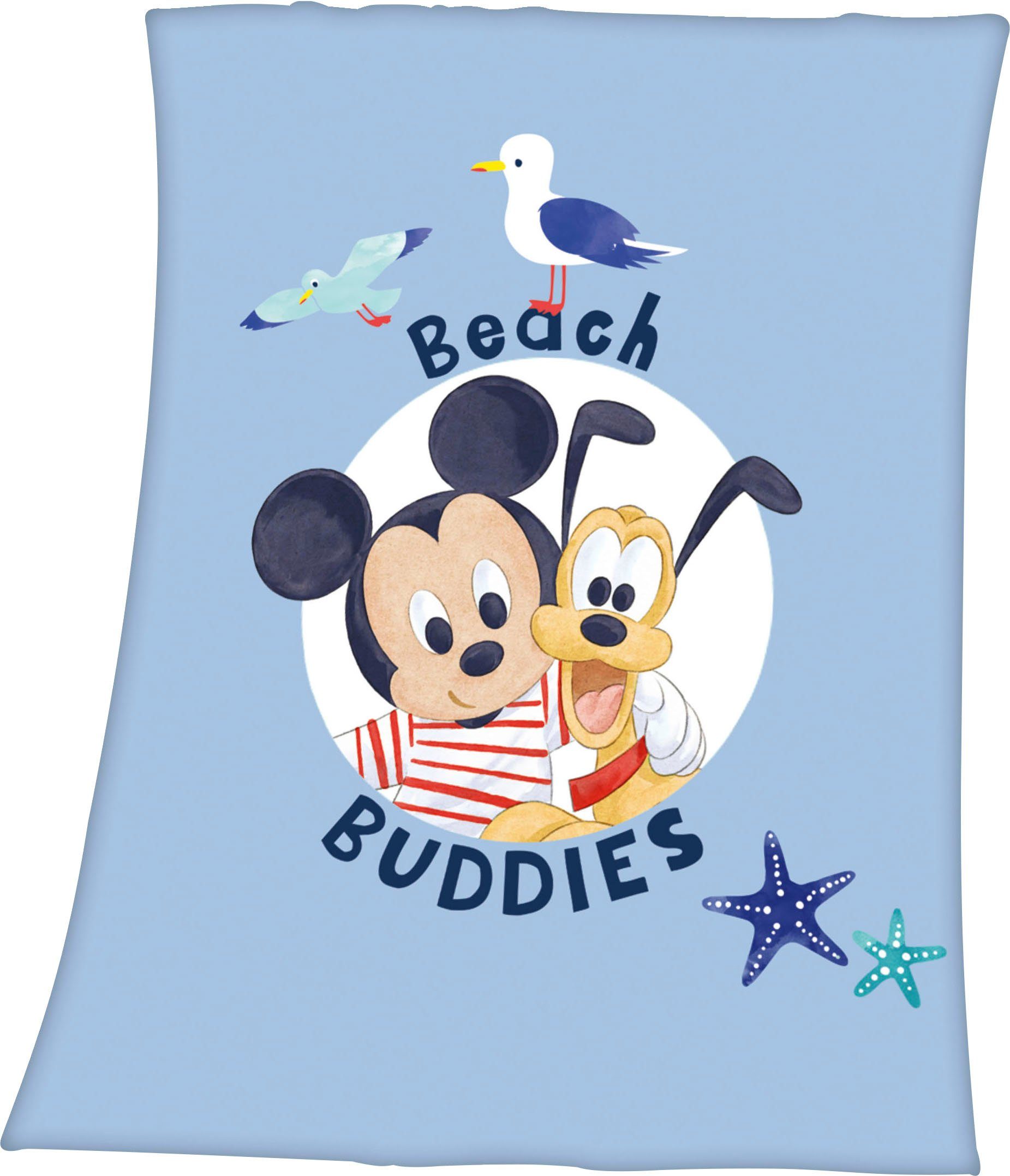 Babydecke Mickey Mouse, Mickey Disney, Motiv, Mouse liebevollem mit Kuscheldecke