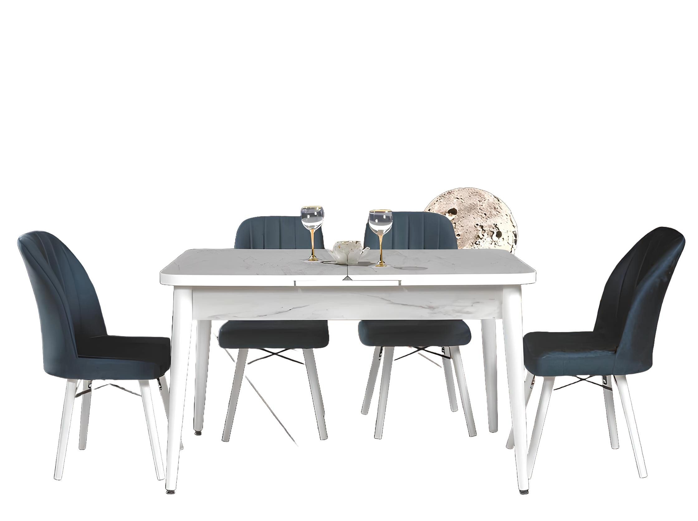 JVmoebel Esstisch Weißer Küchentisch Designer Esszimmer Esstisch Luxus Rechteckiger (Esstisch), Made in Europa