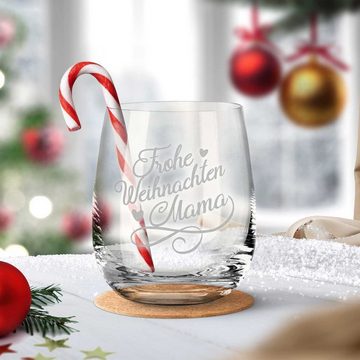 GRAVURZEILE Teelichthalter aus Glas mit Gravur von Leonardo - Weihnachtsdeko - Frohe Weihnachten (Mama), Geschenke für Frauen und Männer zu Weihnachten Nikolaus und Wichtel