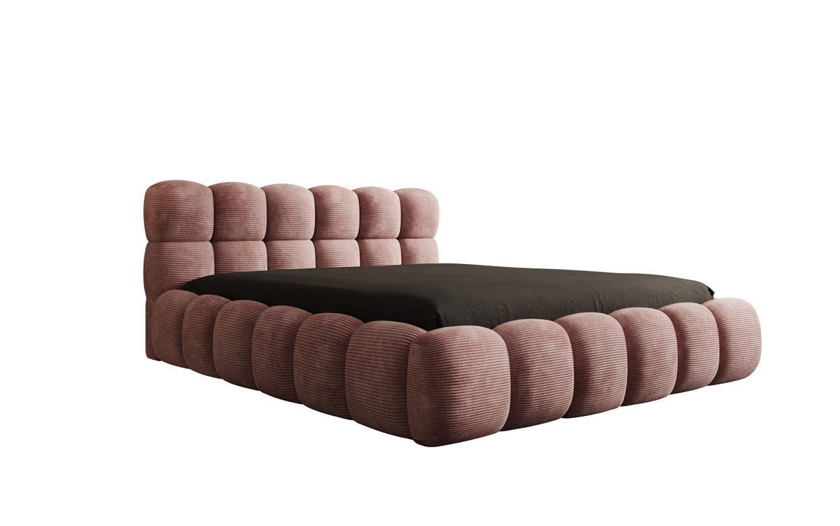 Luxusbetten24 Polsterbett Designer Polsterbett Boston, in Cord mit Stauraum