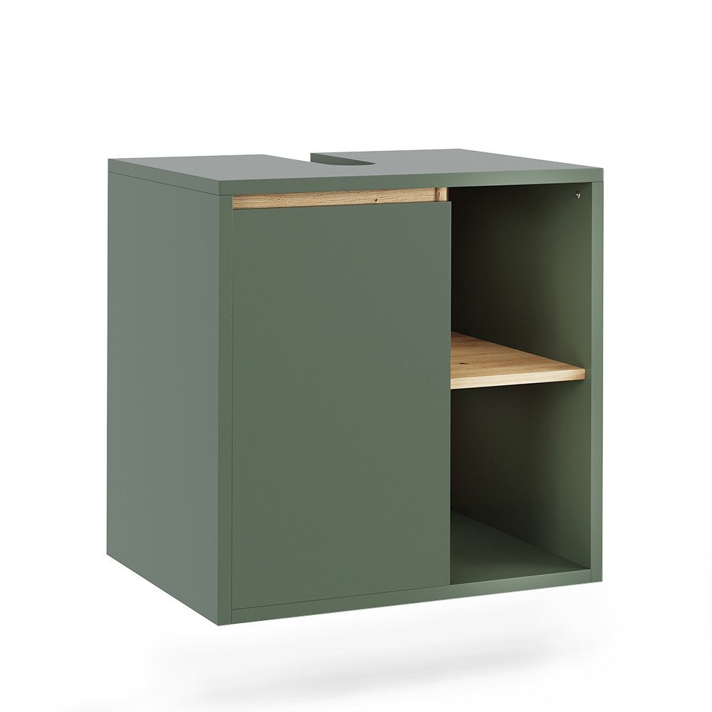 Vicco Waschbeckenunterschrank Viola, Grün/Artisan, 60 x 60 cm mit offenen R günstig online kaufen
