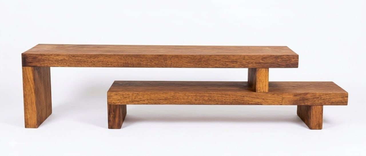 Xlmoebel Lowboard Massivholz TV-Lowboard Wohnwand Rustikal Naturholz Wohnzimmermöbel (1-tlg)