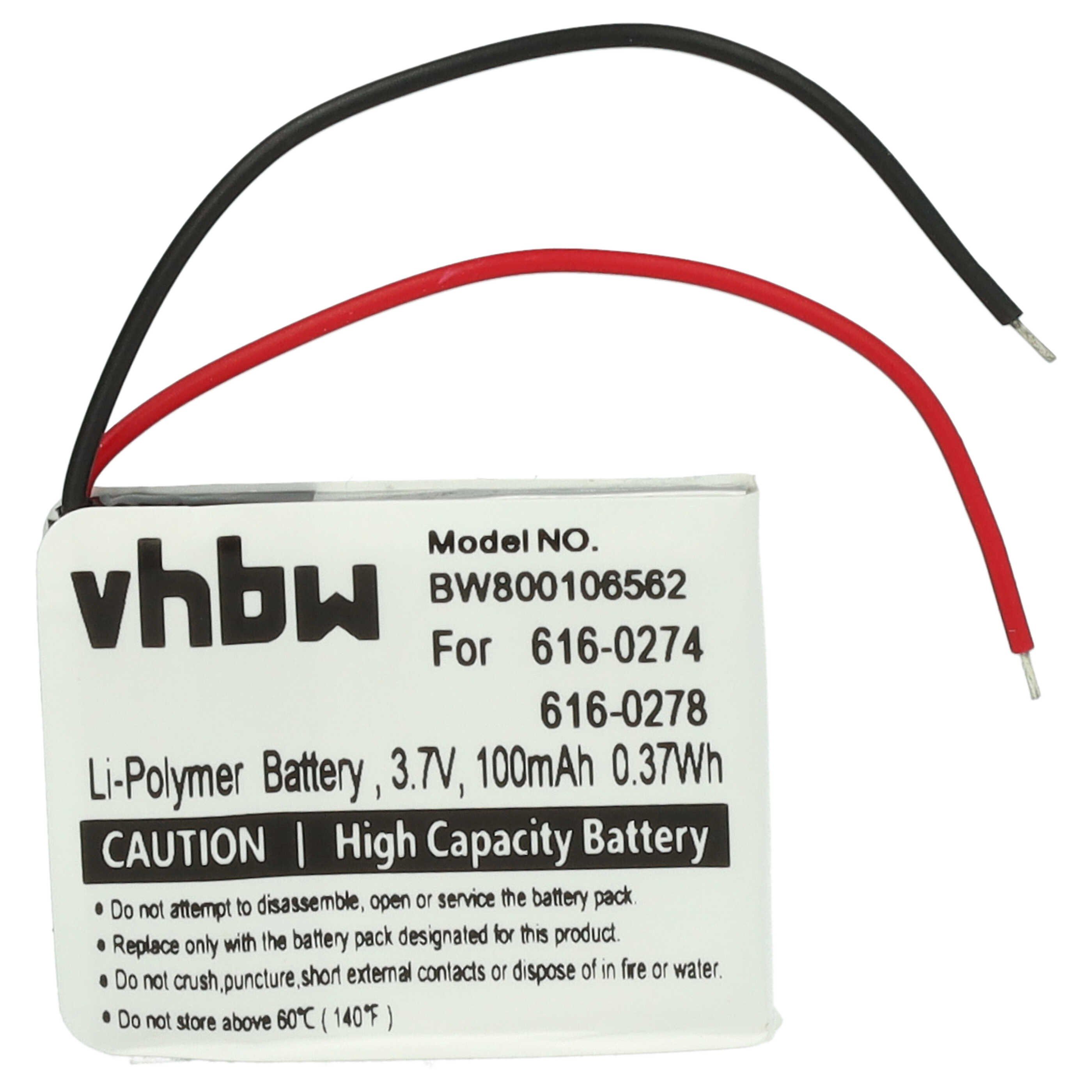 Ersatz für Apple 616-0274, 616-0278 für (100 mAh, 3,7 V, Li-Ion) Akku