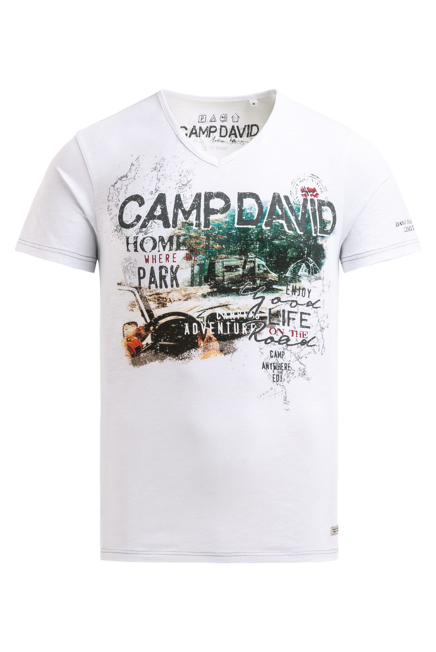 CAMP DAVID V-Shirt aus Baumwolle günstig online kaufen