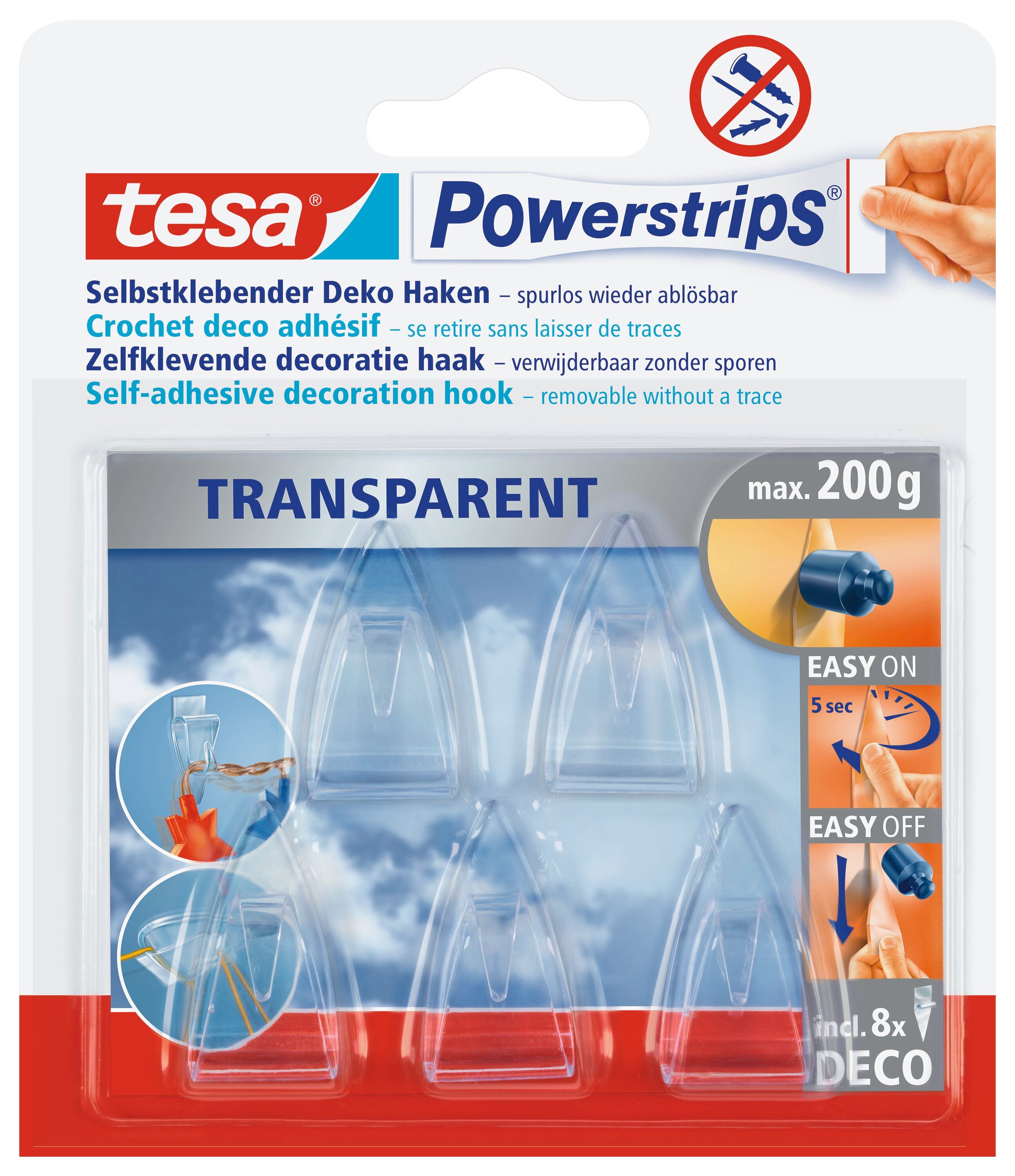 Klebehaken POWERSTRIPS Doppelseitige Klebestreifen mit Bilderhaken