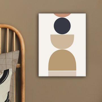 OneMillionCanvasses® Leinwandbild Kreis - Geometrische Figuren - Abstrakt, (1 St), Leinwand Bilder für Wohnzimmer Schlafzimmer 30x40 cm