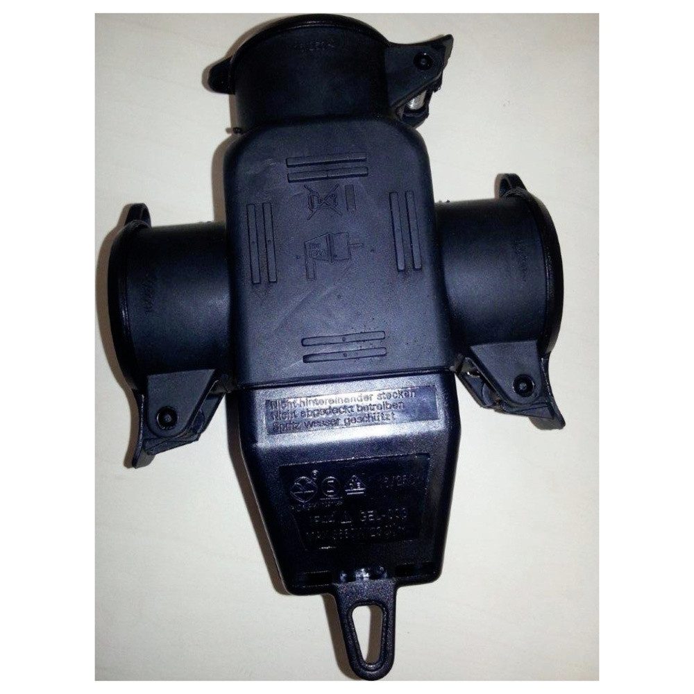 N & L 10195 3fach-Kupplung Gummi 230 V Schwarz IP44 Steckernetzteil