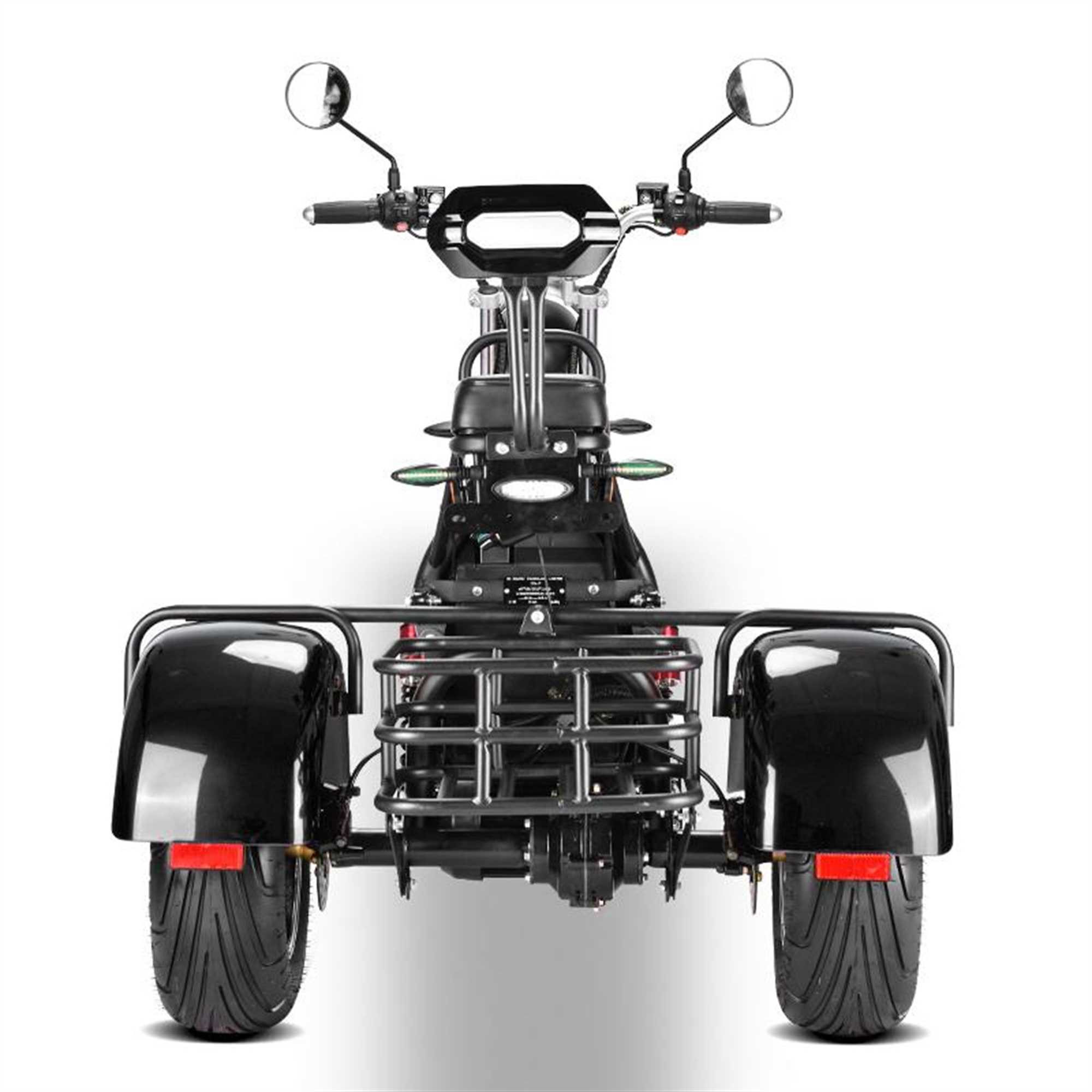 Urban Hopper E-Motorroller Urban Hopper Chopper Trike CP3 Elektro-Dreirad E-Roller, 2000 W, 45 km/h, Lithium-Ionen Akku 50-100 km Reichweite 3 Gänge + Rückwärts