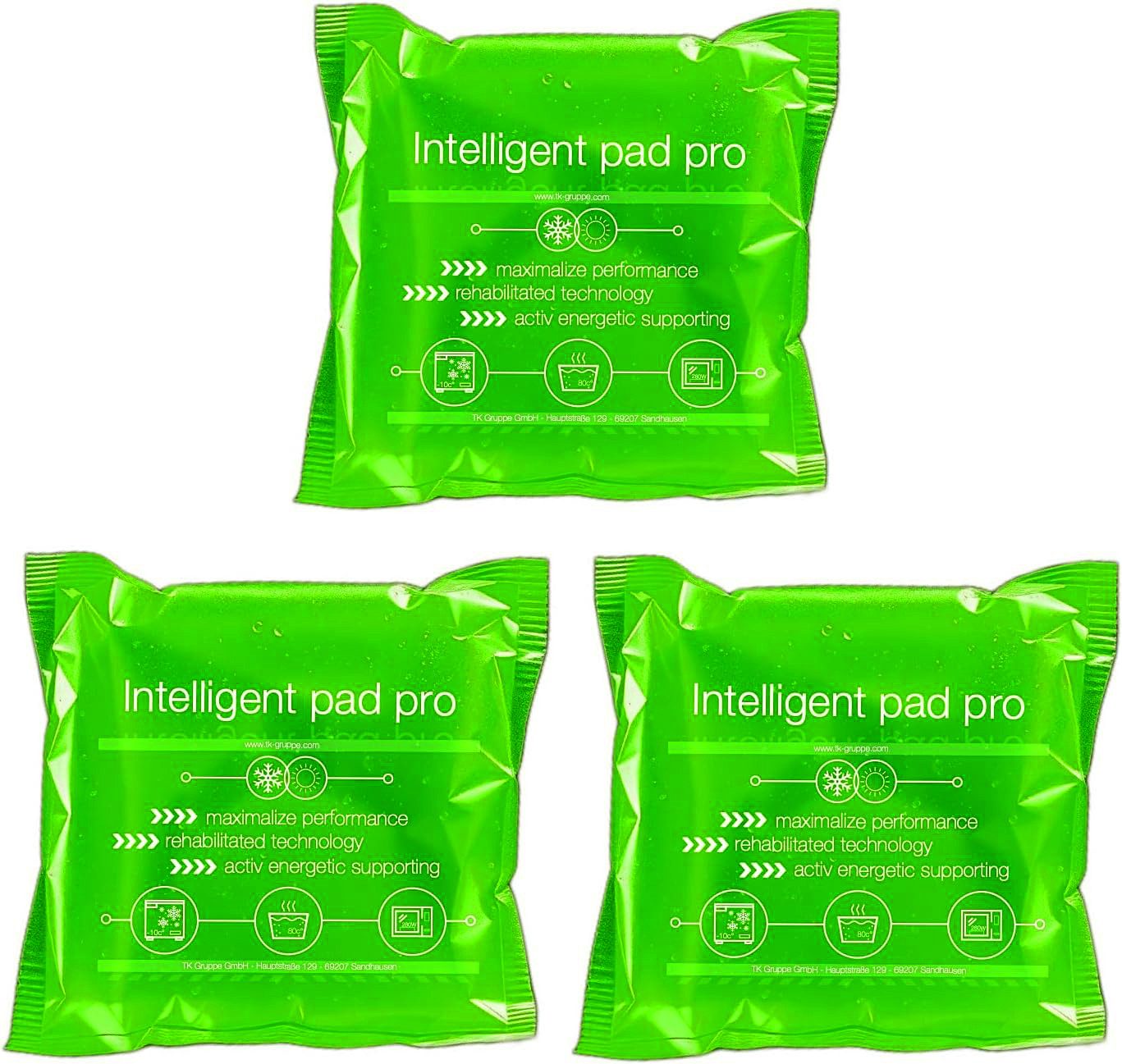 Kalt-Warm-Kompresse 3er Set Kühlpacks Kühlpads - 15x15 cm - Kalt & Warm Kompresse
